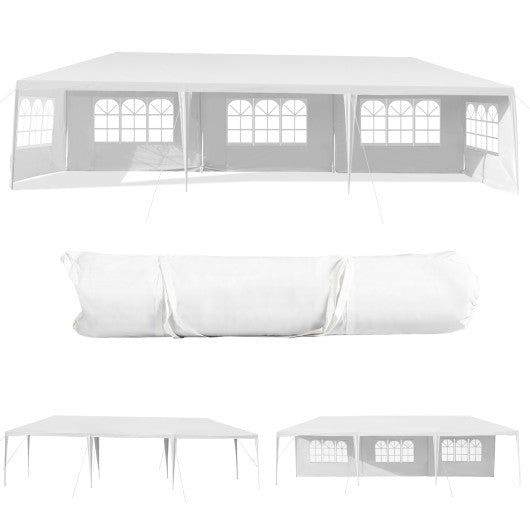 10 x 30 Feet Canopy Tent with 5 Removable Sidewalls for Party Wedding - Set Shop and Smile