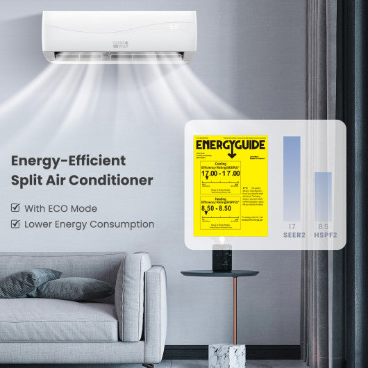 24000 BTU 18.5 SEER2 208-230V Ductless Mini Split Air Conditioner and Heater - Set Shop and Smile