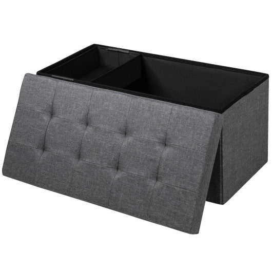 31.5 Inch Fabric Foldable Storage with Removable Storage Bin-Dark Gray - Set Shop and Smile