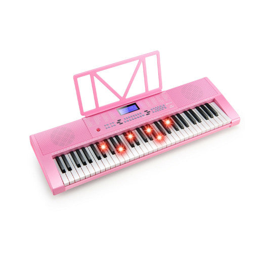 61-Key Electric Piano Keyboard for Beginner-Pink - Set Shop and Smile