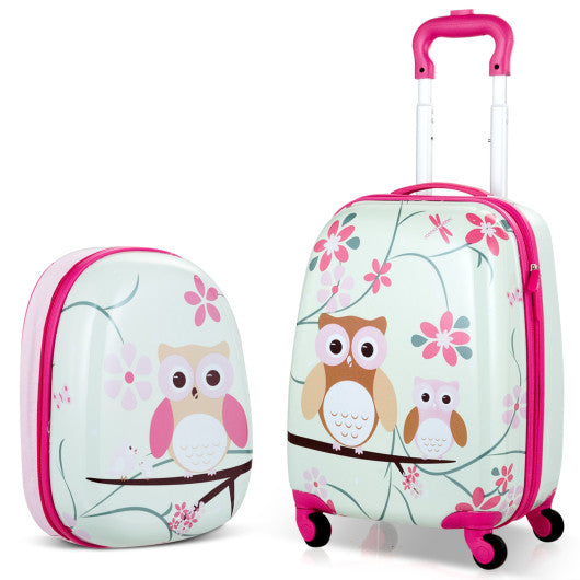 2 pcs Kids Luggage Set 12" Backpack & 16" Rolling Suitcase - Set Shop and Smile