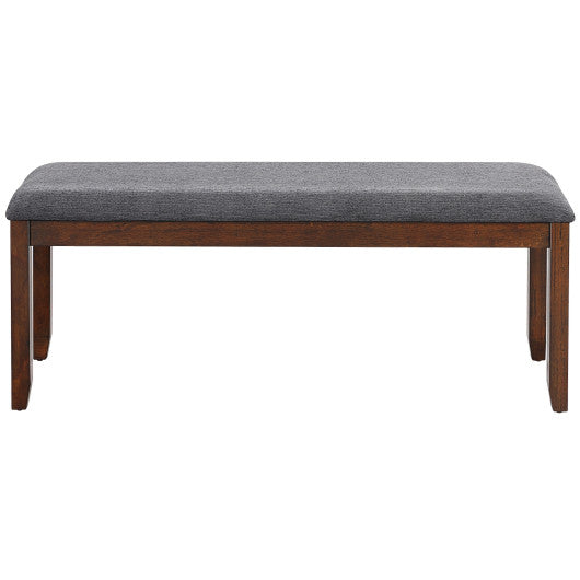 Upholstered Entryway Bench Footstool with Wood Legs - Set Shop and Smile