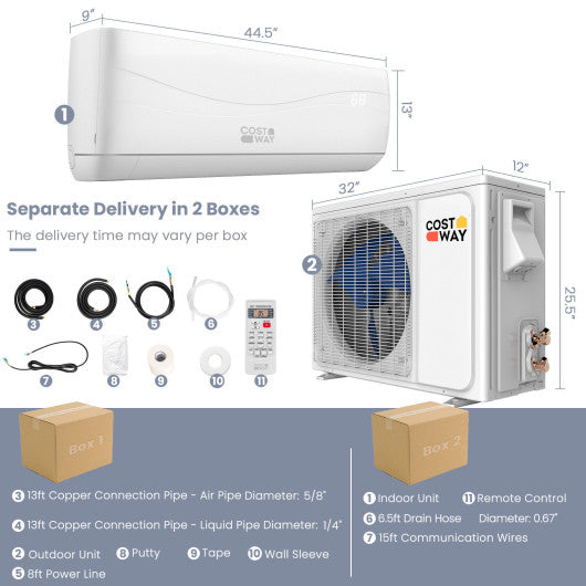 24000 BTU 18.5 SEER2 208-230V Ductless Mini Split Air Conditioner and Heater - Set Shop and Smile