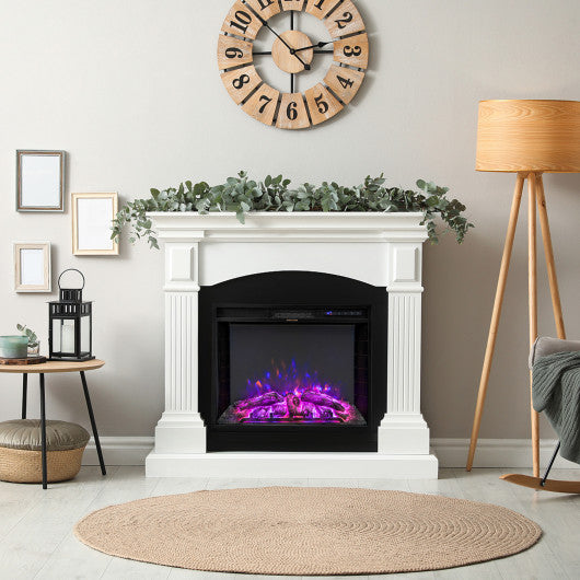 26 Inch Recessed Electric Fireplace with Adjustable Flame Brightness - Set Shop and Smile