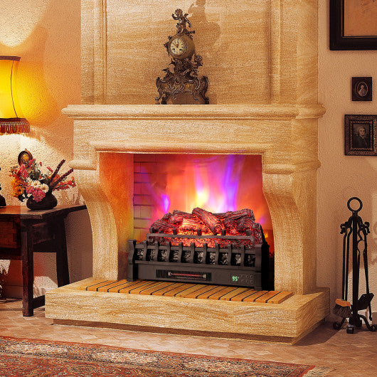 26 Inches Infrared Quartz Electric Fireplace with Realistic Pinewood Ember Bed - Set Shop and Smile