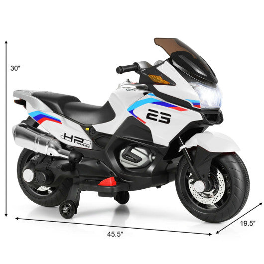12V Kids Ride On Motorcycle Electric Motor Bike-Black - Set Shop and Smile