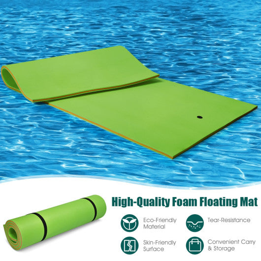 12 x 6 Feet 3 Layer Floating Water Pad-Blue - Set Shop and Smile