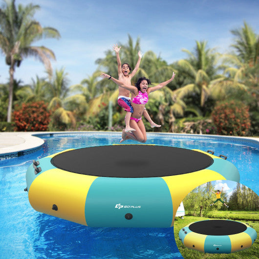 12 Feet Inflatable Splash Padded Water Bouncer Trampoline-Blue - Set Shop and Smile