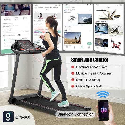 2.25HP Electric Running Machine Treadmill with Speaker and APP Control-Blue - Set Shop and Smile