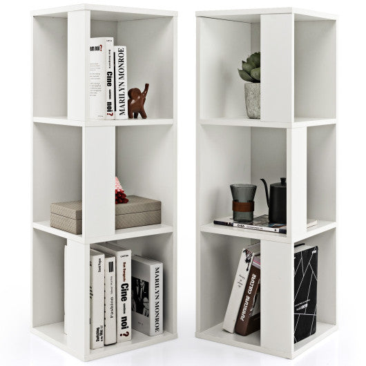 3-Tier 6 Cube Freestanding Bookcase with Anti-toppling Device-White - Set Shop and Smile