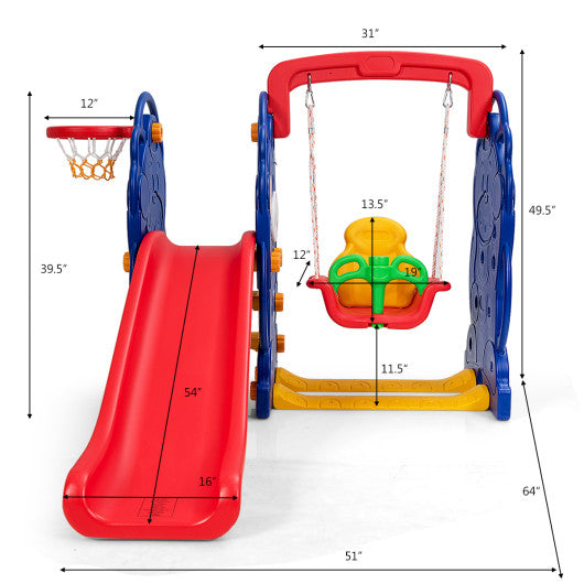 3-in-1 Toddler Climber and Swing Playset - Set Shop and Smile