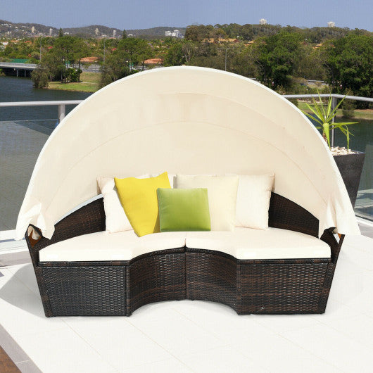 Outdoor Daybed with Retractable Canopy - Set Shop and Smile