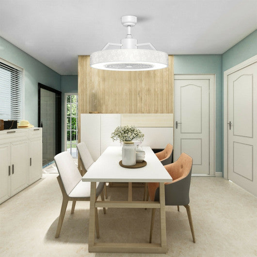 23 Inch Ceiling Fan with LED Light and Remote Control-Pink - Set Shop and Smile