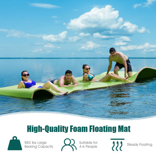 12 x 6 Feet 3 Layer Floating Water Pad-Blue - Set Shop and Smile