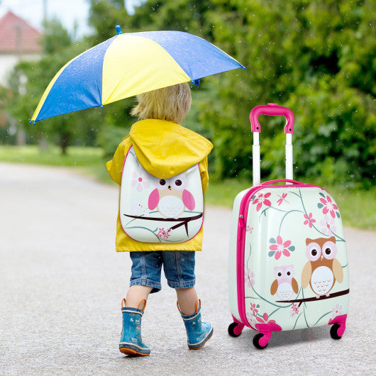 2 pcs Kids Luggage Set 12" Backpack & 16" Rolling Suitcase - Set Shop and Smile