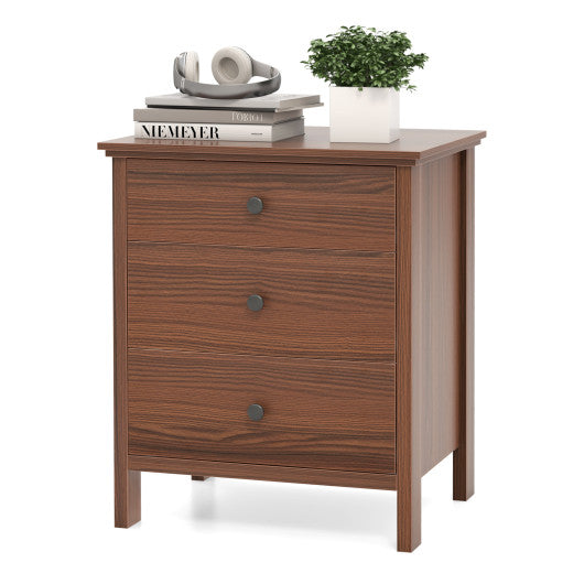 3 Drawers Nightstand Beside End Side Table Accent Table