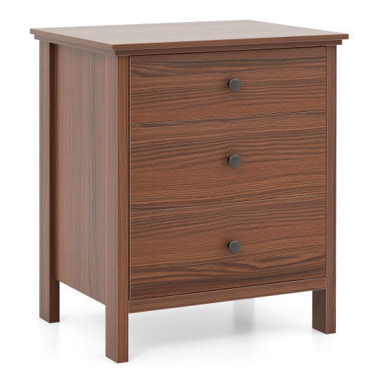 3 Drawers Nightstand Beside End Side Table Accent Table