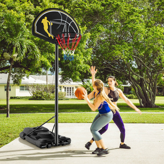 4.25-10 Feet Portable Adjustable Basketball Goal Hoop System - Set Shop and Smile