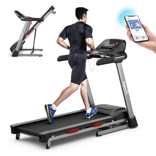 4.75 HP Folding Treadmill with Auto Incline and 20 Preset Programs-Black - Set Shop and Smile
