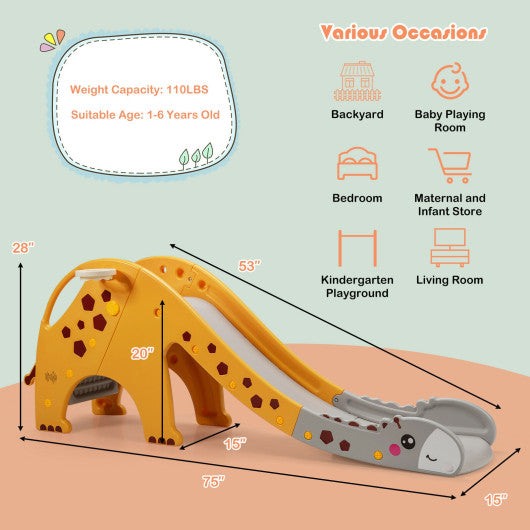 3-in-1 Kids Climber Slide Play Set with Basketball Hoop-Green - Set Shop and Smile