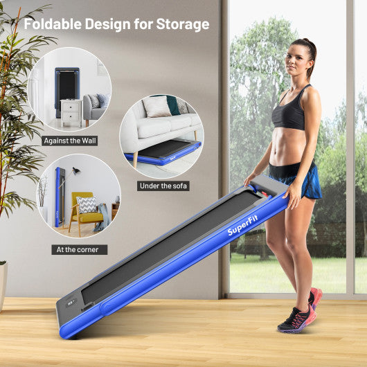 2-in-1 Electric Motorized Folding Treadmill with Dual Display-Black - Set Shop and Smile