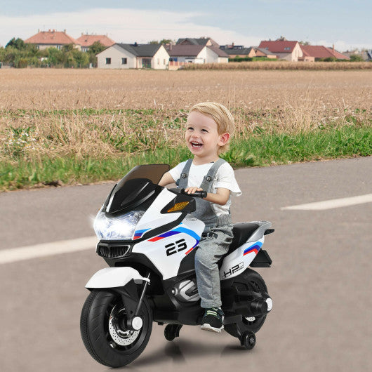 12V Kids Ride On Motorcycle Electric Motor Bike-Black - Set Shop and Smile