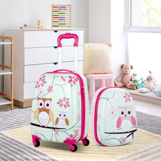 2 pcs Kids Luggage Set 12" Backpack & 16" Rolling Suitcase - Set Shop and Smile