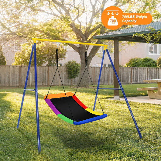 700lb Giant 60 Inch Platform Tree Swing for Kids and Adults-Blue - Set Shop and Smile