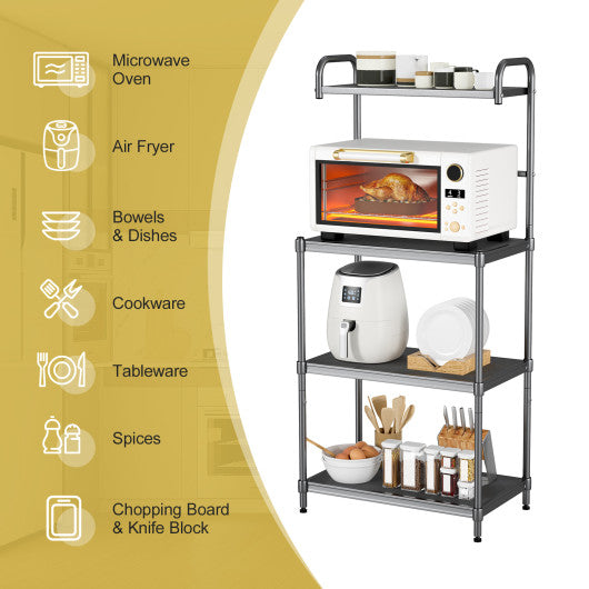 4-Tier Baker’s Rack Stand Shelves Kitchen Storage Rack Organizer - Set Shop and Smile