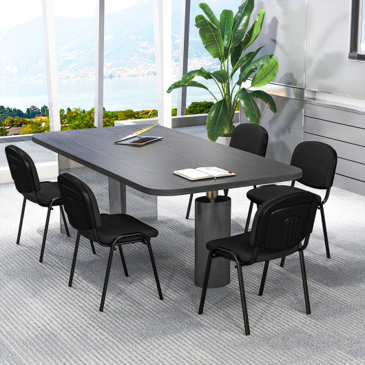 Office Chair with Metal Frame and Padded Cushions for Conference Room-Set of 5