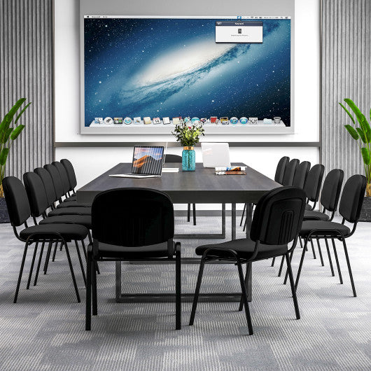 Office Chair with Metal Frame and Padded Cushions for Conference Room-Set of 5