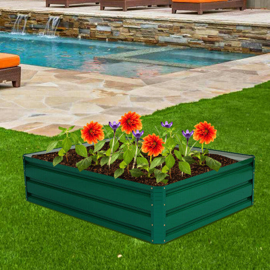 40 Inch x 32 Inch Patio Raised Garden Bed for Vegetable Flower Planting - Set Shop and Smile