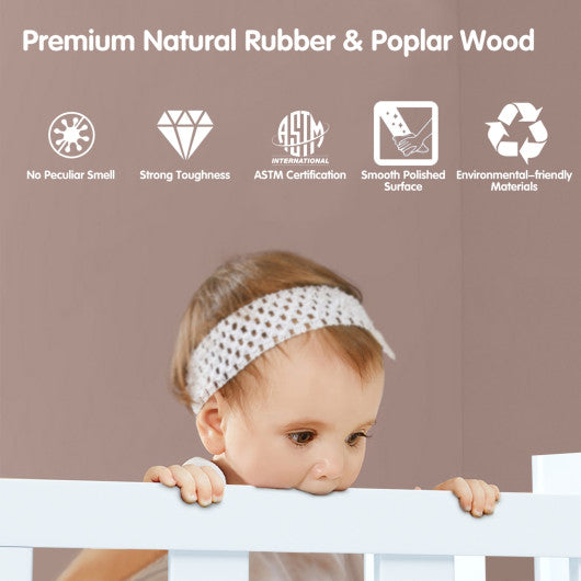 2-in-1 Convertible Kids Wooden Bedroom Furniture with Guardrails-Brown - Set Shop and Smile