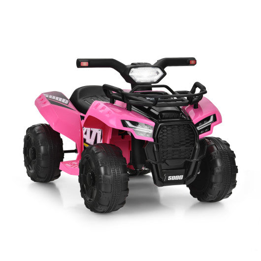 6V Kids ATV Quad Electric Ride On Car with LED Light and MP3-Pink - Set Shop and Smile