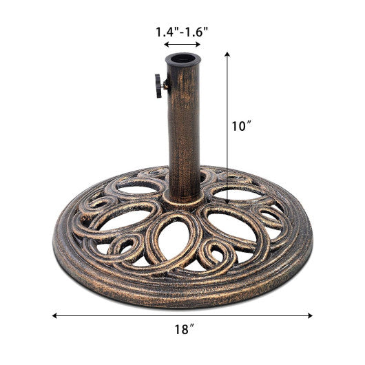 23 Pounds 17 3/4 Inch Round Umbrella Base Stand - Set Shop and Smile