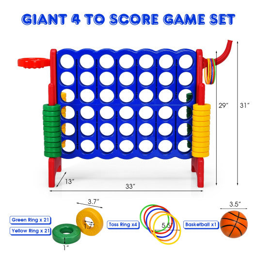 2.5ft 4-to-Score Giant Game Set-Red - Set Shop and Smile