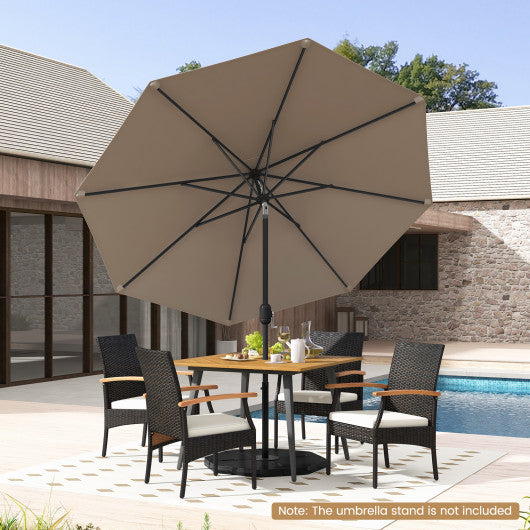 9' Half Round Patio Umbrella Sunshade without Weight Base