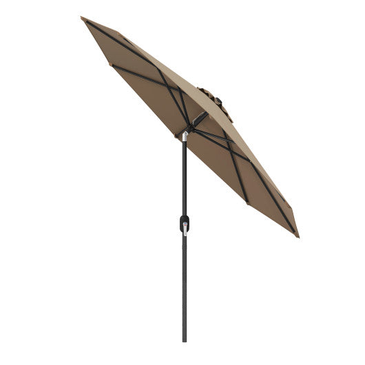 9' Half Round Patio Umbrella Sunshade without Weight Base