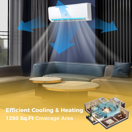 17000 BTU 21 SEER2 208-230V Ductless Mini Split Air Conditioner and Heater