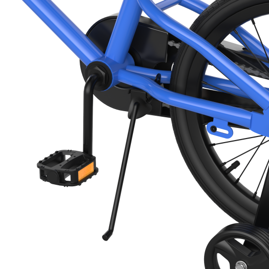 18 Feet Kid's Bike with Removable Training Wheels-Black & White - Set Shop and Smile