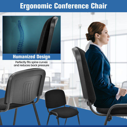 Office Chair with Metal Frame and Padded Cushions for Conference Room-Set of 5 - Set Shop and Smile
