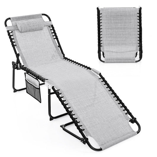 Foldable Recline Lounge Chair with Adjustable Backrest and Footrest - Set Shop and Smile