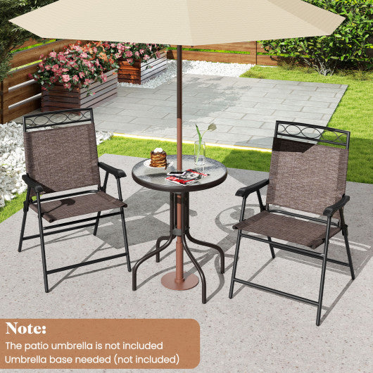 Patio Dining Set with Patio Folding Chairs and Table