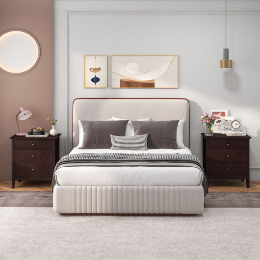 3 Drawers Nightstand Beside End Side Table Accent Table - Set Shop and Smile