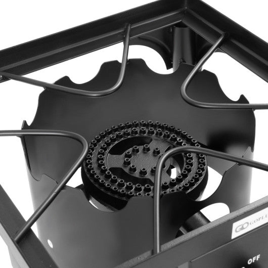 100 000-BTU Portable Propane Outdoor Camp Stove with Adjustable Legs - Set Shop and Smile