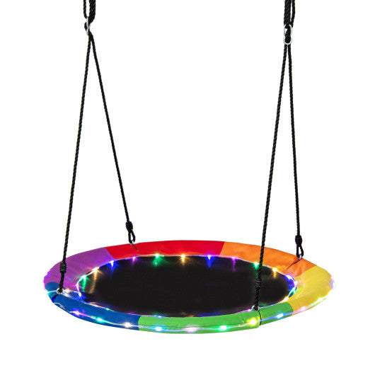 40 Inches Saucer Tree Swing for Kids and Adults-Multicolor - Set Shop and Smile