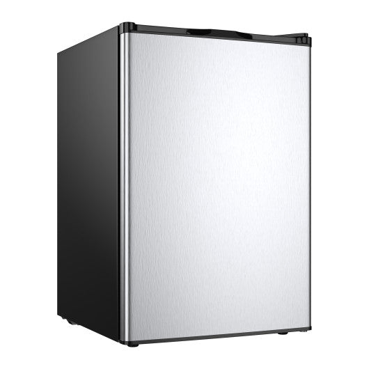3 Cubic Feet Compact Upright Freezer with Stainless Steel Door - Set Shop and Smile