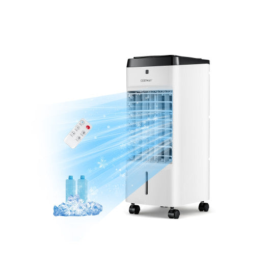 3-in-1 Evaporative Air Cooler with 4 Modes-White - Set Shop and Smile