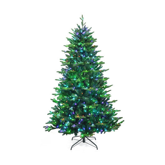Pre-lit Artificial Hinged Christmas Tree with APP Controlled LED Lights-6 ft - Set Shop and Smile