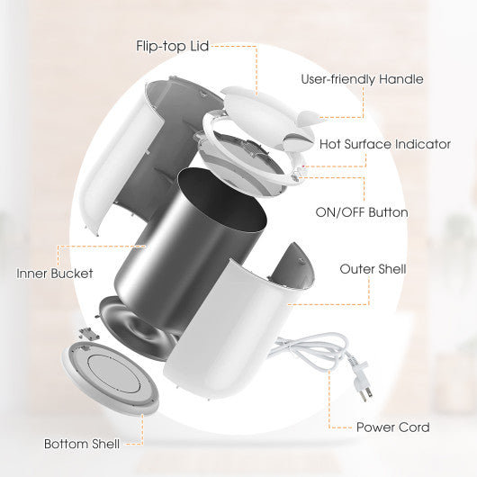 21L Bathroom Towel Warmer with Auto Shut-Gray - Set Shop and Smile